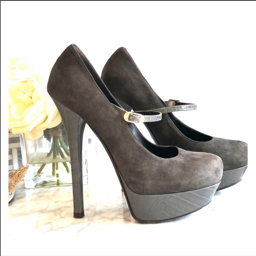 Fendi Suede Platform Heels